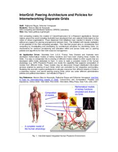 InterGrid: Peering Architecture and Policies for Internetworking Disparate Grids Staff: Rajkumar Buyya, Srikumar Venugopal Students: Marcos Dias de Assunção Grid Computing and Distributed Systems (GRIDS) Laboratory Web