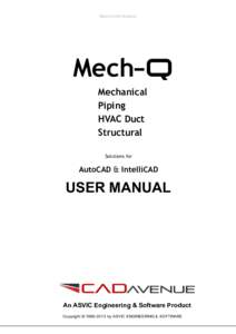 Mech-Q CAD Solutions  Mech-Q Mechanical Piping HVAC Duct