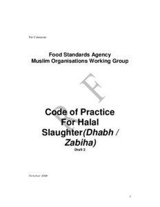 For Comments  Food Standards Agency