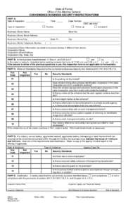 State of Florida Office of the Attorney General CONVENIENCE BUSINESS SECURITY INSPECTION FORM PART A: Date of Inspection: _____/_____/_____