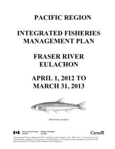 Eulachon Integrated Fisheries Management Plan 2012