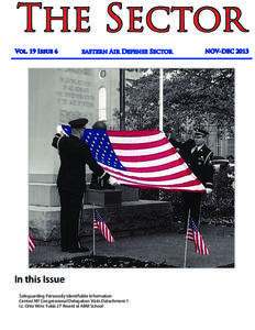 The Sector Vol. 19 Issue 6 In this Issue Safeguarding Personally Identifiable Information Central NY Congressional Delegation Visits Detachment 1