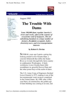 The Trouble With Dams[removed]Page 1 of 29 August 1995