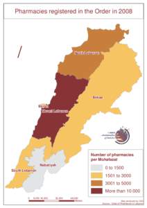 Pharmacies registered in the Order in[removed]North Lebanon