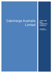 Risk / Internal audit / Cabcharge / Audit / External auditor / Internal control / Audit committee / Information technology audit process / Auditing / Accountancy / Business