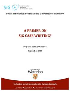 Association of Commonwealth Universities / University of Waterloo / Interview / Waterloo /  Ontario / Methodology / Sociology / Research methods / Evaluation methods / Science