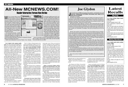 M/C Bulletins  All-New MCNEWS.COM! Reader-Interactive Forums Now On-line CONSUMER NEWS is proud to announce that our all-new website is now available for viewing and