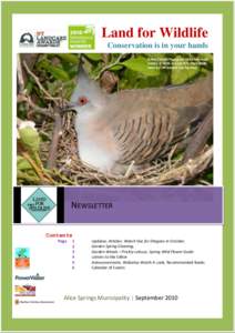 Land for Wildlife Conservation is in your hands Native Crested Pigeon sits on its nest made loosely of sticks in a tree fork. Photograph taken by LfW member Jon Raveney