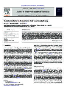 Physics / Non-Newtonian fluids / Viscosity / Continuum mechanics / Weissenberg number / Rheology / Dimensionless quantity / Newtonian fluid / Oldroyd-B model / Fluid mechanics / Soft matter / Fluid dynamics