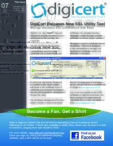 07 July 2010 This Issue New SSL Tool P.1