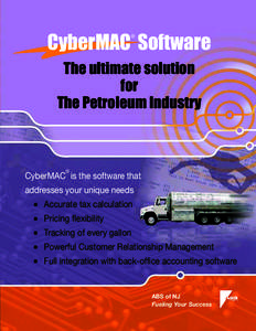 CyberMAC Software ® The ultimate solution for The Petroleum Industry