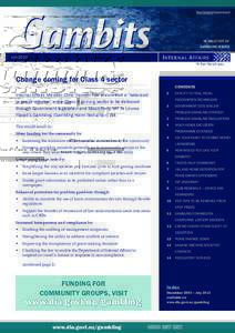 NEWSLETTER OF GAMBLING ISSUES July[removed]Change coming for Class 4 sector