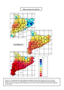 Mapes mensuals de precipitació  