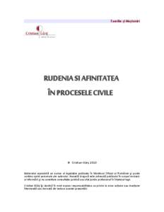 Familie şi Moşteniri  RUDENIA SI AFINITATEA