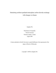 Simulating northern peatland-atmosphere carbon dioxide exchange with changes in climate