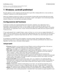 Da Windows a Linux[removed]:49:02 Da Windows a Linux − (C) 1999−2003 Paolo Attivissimo e Roberto Odoardi. Questo documento è liberamente distribuibile purché intatto.