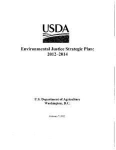 USDA Environmental Justice Strategic Plan: [removed]U.S. Department of Agriculture Washington, D.C.