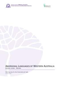 Microsoft Word - Aboriginal Languages of Western Australia_General_Marking_key_for_the_Externally_set_task