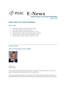 PAAC E-News, January • 2006
