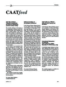 Corners  CAATfeed Joint US workshop: “Scientific roadmap for the future of animal-free