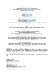 LE	
  BOURGEOIS	
  GENTILHOMME	
   Comédie-­‐ballet	
  de	
  Molière	
  avec	
  la	
  musique	
  de	
  Lully	
   mise	
  en	
  scène	
  Denis	
  Podalydès,	
  Sociétaire	
  de	
  la	
  Comédie