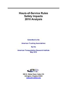 ATRI HOS Safety Impacts 2010 Analysis