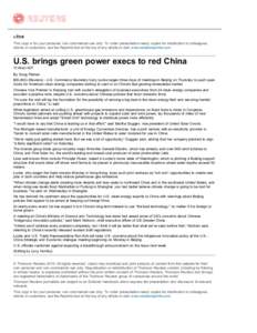 Business / Reuters Group / Renewable energy / Thomson Reuters / Reuters / Sustainable energy / China / Financial data vendors / Technology / Economics
