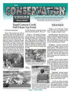 A quarterly newsletter produced by the Foster Creek & South Douglas Conservation Districts and the Natural Resources Conservation Service
