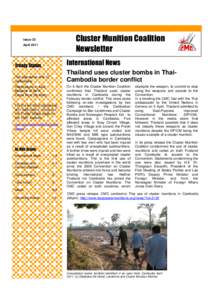 Cluster Munition Coalition Newsletter Issue 33 April 2011