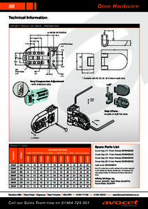 Door Hardware  88 Technical Information AFFINITY PAS024 3D HINGE - DIMENSIONS