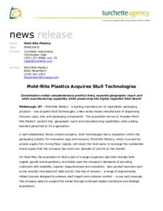 news release client: Mold-Rite Plastics  date: