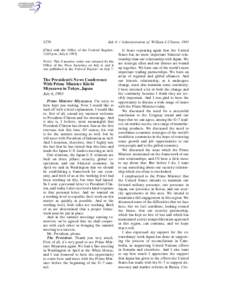 1270  July 6 / Administration of William J. Clinton, 1993 [Filed with the Office of the Federal Register, 12:05 p.m., July 6, 1993]