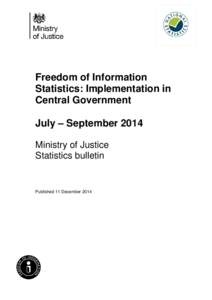 Freedom of Information Act  Statistics on implementation in central government