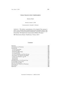 319  Doc. Math. J. DMV Chow Groups with Coefficients Markus Rost