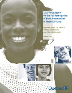 Task Force Report on the Full Participation on Black Communities in Québec Society