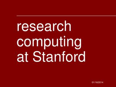 research computing at Stanford[removed]
