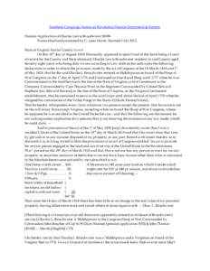 Southern Campaign American Revolution Pension Statements & Rosters Pension Application of Charles Lewis Broadwater S8096 Transcribed and annotated by C. Leon Harris. Revised 3 Oct[removed]State of Virginia Fairfax County t