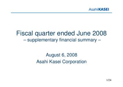 Fiscal 2006 Financial Results  – supplementary financial summary –