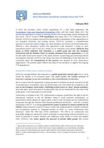 Economy / International relations / Economy of Europe / Economy of North America / European Union / Transatlantic Trade and Investment Partnership / Europe / Investor-state dispute settlement / European Commissioner for Trade / Organising Bureau of European School Student Unions / Keep Our NHS Public