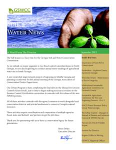 Soil & Water News Brent Dykes, Executive Director A Word From The Director