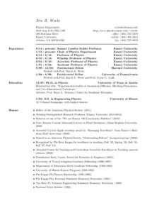 Condensed matter physics / Guggenheim Fellows / Colloid / Colloidal chemistry / Soft matter / Physical Review / Padma Kant Shukla / Anthony E. Siegman