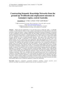 Constructing Semantic Knowledge Networks from the ground up: livelihoods and employment outcomes in Anmatjere region, central Australia