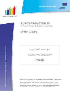 Standard Eurobarometer  European Commission  EUROBAROMETER 65