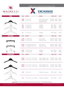 APPROVED HANGER PROGRAM FOR  TOPS BOTTOMS