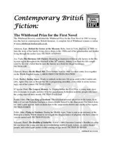 Literature / British literature / Postcolonial literature / Idi Amin / Fiction / The Last King of Scotland / The Buddha of Suburbia / Bruce Chatwin / The Harmony Silk Factory / White Teeth