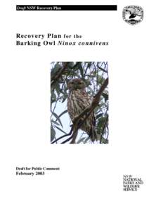 Draft NSW Recovery Plan  Recovery Plan f o r t h e