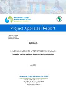 Project Appraisal Report Language: English Original: English Distribution: Limited  SOMALIA