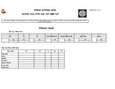 S CA የማዕከላዊ ስታትስቲክስ ኤጀንሲ  FORM ERSS -C11/12