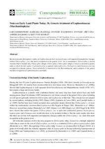 Phytotaxa / Leptoscyphus / Engel / Botany / Liverworts / Carl Moritz Gottsche / Biology