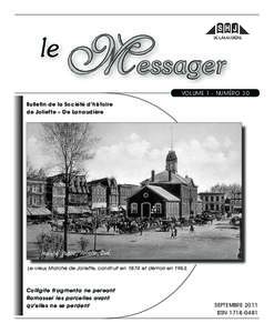 le  M essager VOLUME 1 - NUMÉRO 30